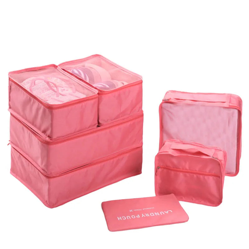 6SETS Packing Cube Travel Bag Set Large Capacity Clothing Sorting Organizer