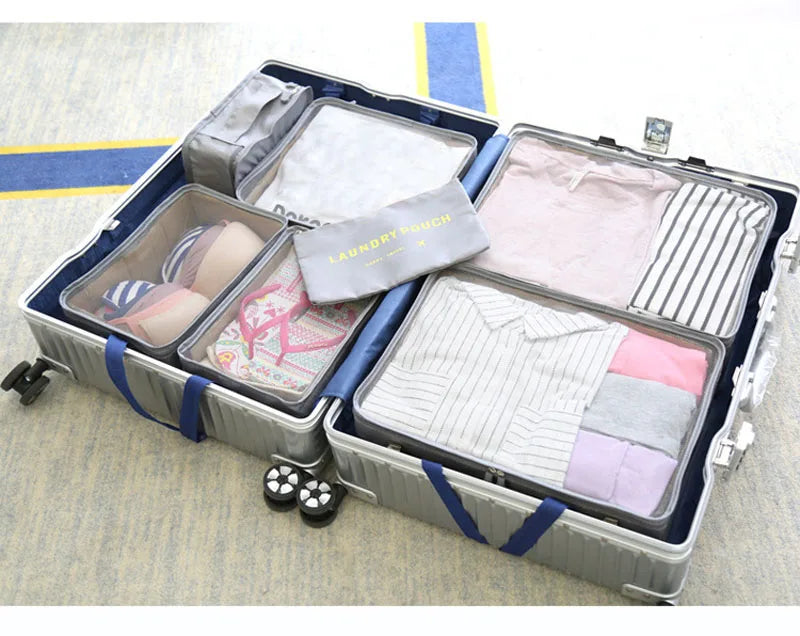 6SETS Packing Cube Travel Bag Set Large Capacity Clothing Sorting Organizer