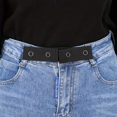 Women's Elastic No Buckle Belt Solid Casual Invisible Jeans Belt Stretch