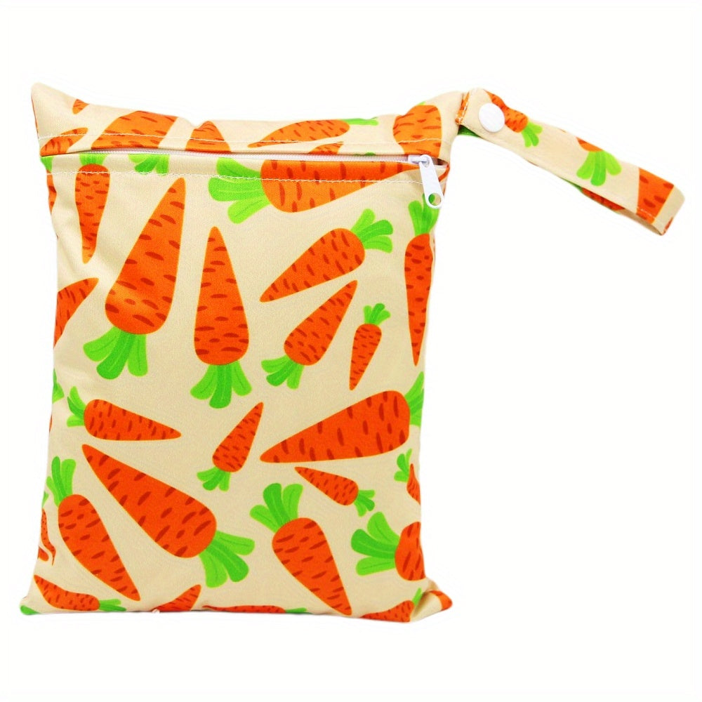 Carrot Print Small Reusable Wet Bag