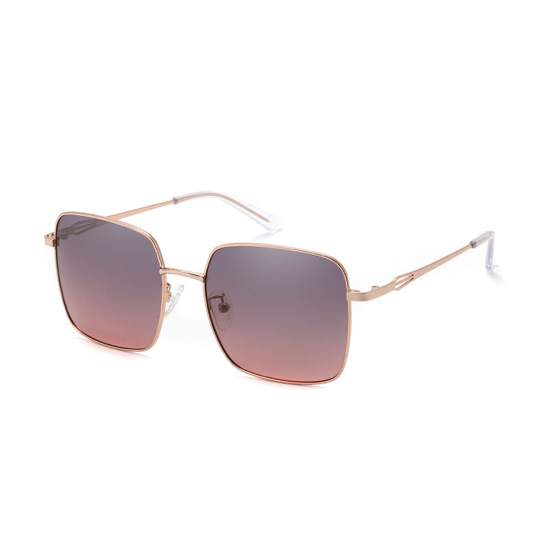 Square Frame Sunglasses Black Polarized UV400