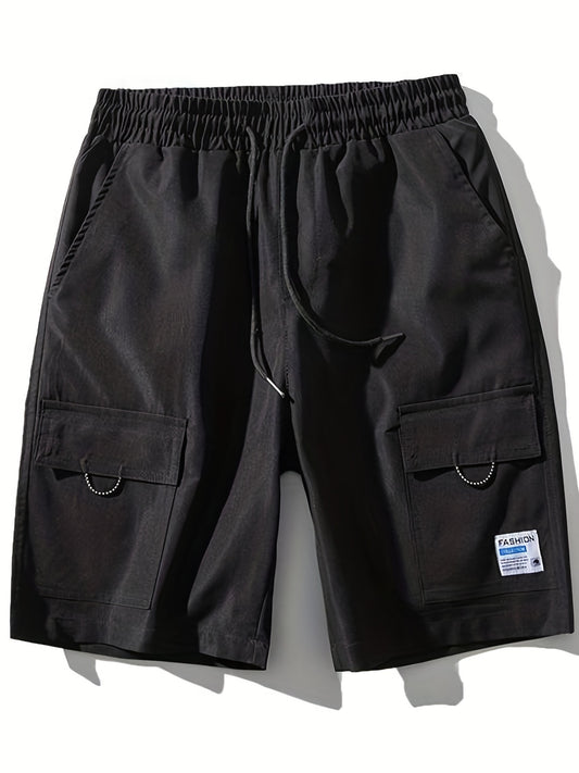 Men's Drawstring Flap Pocket Shorts Summer Clothing