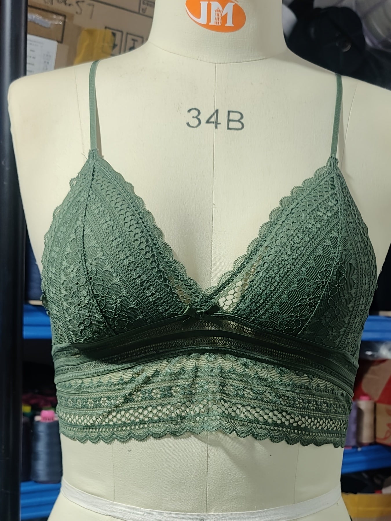 Floral Lace Triangle Bralette Lightweight Wireless Bra