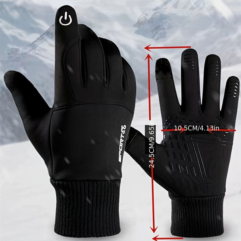 Men's Winter Riding Fitness Gloves Touch Screen Warm Gloves