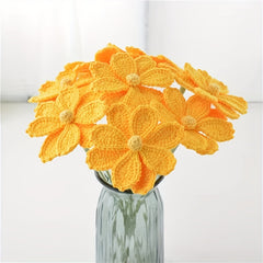 Crochet Knitted Flower Forever Mothers Valentines Teachers Decor