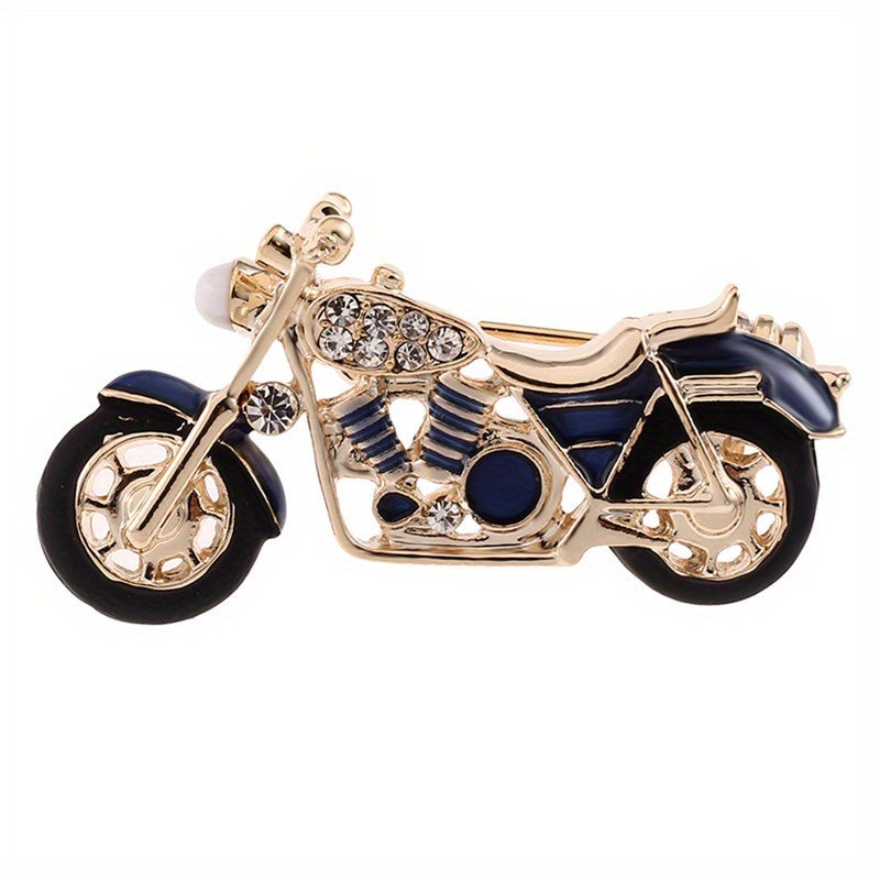 Crystal Motorcycle Model Brooch for Jackets and Hats