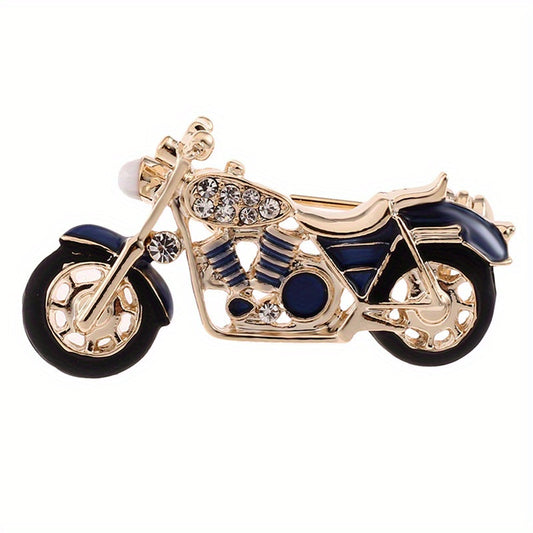 Crystal Motorcycle Model Brooch for Jackets and Hats