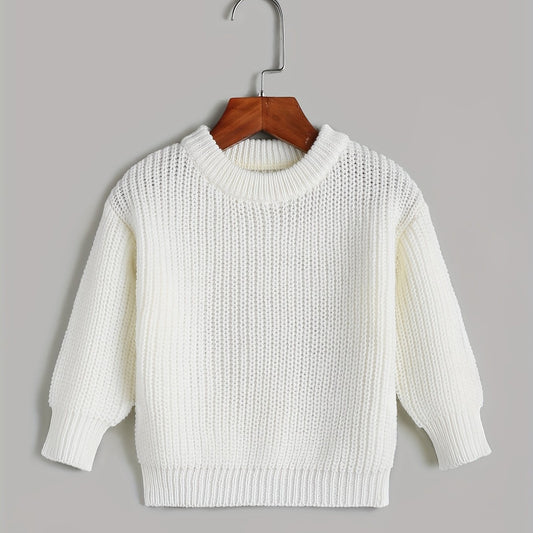 Girls Long Sleeve Knitted Pullover Top