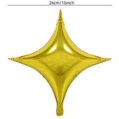 5pcs 10 Inch Four-pointed Star Mylar Balloons Birthday Wedding Party Decor