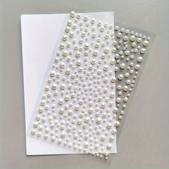 325pcs Adhesive Pearl Stickers for DIY Crafts Makeup Nail Scrapbook Decor