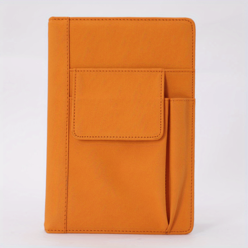 A5 Office Notebook Multifunctional Pocket Insert Cloth Pattern PU Leather