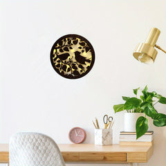 Children's Room LED Wall Clock Retro Wooden Sign Decoration