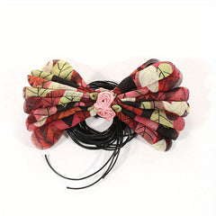 Boo Print Bowknot Sash Belt Lace Up Wax Rope Waist Belt