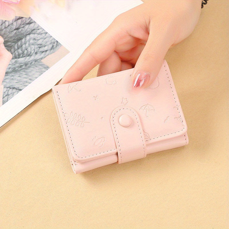 Cartoon Three Fold Short Wallet Card Holder Money Clip