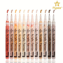 Skin Tones Art Markers Set Of 12 For Face Body Paint Rocks Canvas