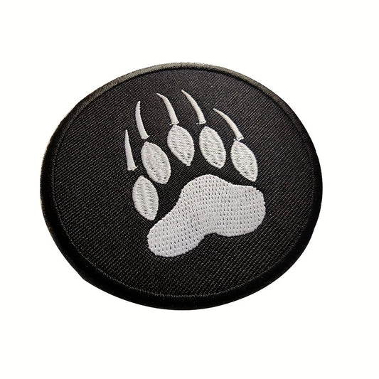 Embroidered Bear Paw Applique Patch for DIY Clothing Accessories