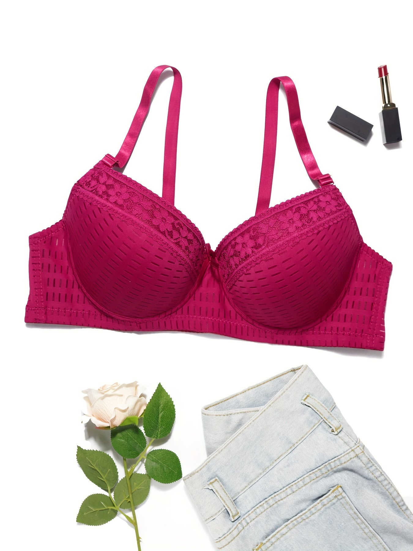 Lace Push Up Underwire Bra Women's Casual Bra