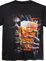 3D Digital Pattern Pullover T Shirt for a Stylish and Comfy Look