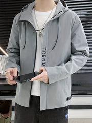 Men's Lightweight Windbreaker Hooded Jacket