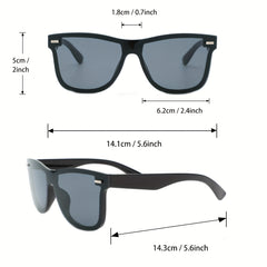 Rivet Square Sunglasses UV400 Anti Glare Glasses