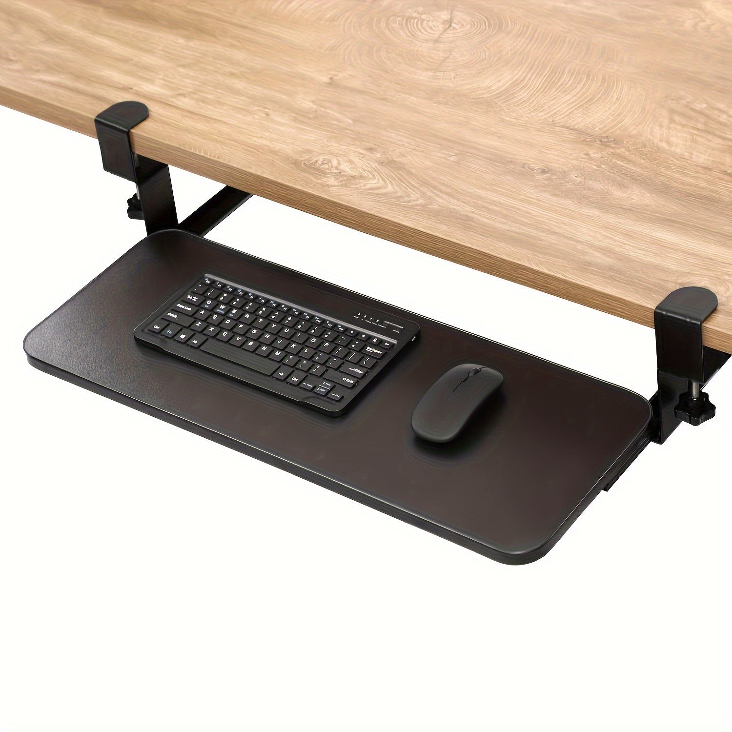 Ergonomic Corner Keyboard Tray with 45u00b0 Adjustable C Clamp