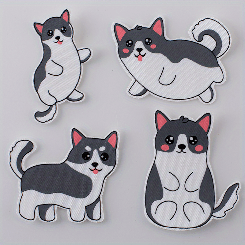 DIY Cartoon 3D Animal Cat Stickers 4pcs Set Kids Costume Decoration