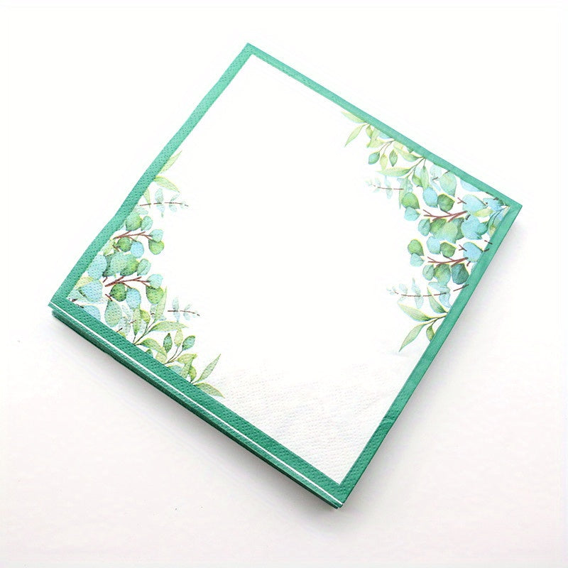 Greenery Yugali Leaf Party Supplies Set - 17 Pcs