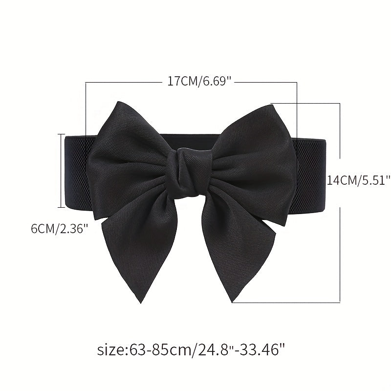 Bowknot Elastic Girdle Women's Waistband Belt Dress Acces