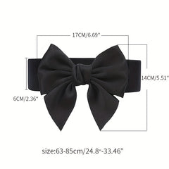 Bowknot Elastic Girdle Women's Waistband Belt Dress Acces