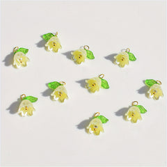 10pcs Pearl Lily Leaf Flower DIY Accessory Set