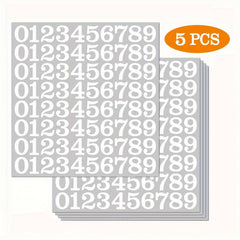 Vinyl Number Decals 1 Inch Pre Cut Pack of 5 Sheets