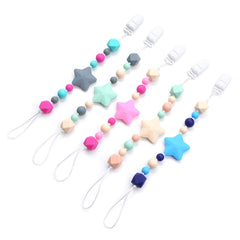 Pentagram Pacifier Chain BPA Silicone Bead Necklace