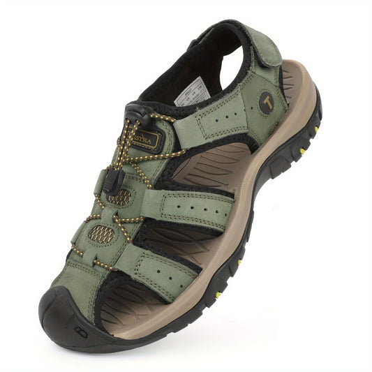 Men's Closed Toe Sandals Durable Non Slip Outdoor Hiking Trekking Sandals