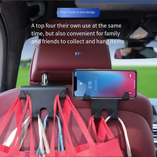 Car Chair Back Hook Rear Phone Holder Multifunctional Hook Rack Car Storage