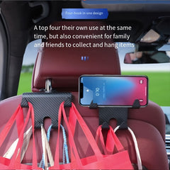 Car Chair Back Hook Rear Phone Holder Multifunctional Hook Rack Car Storage