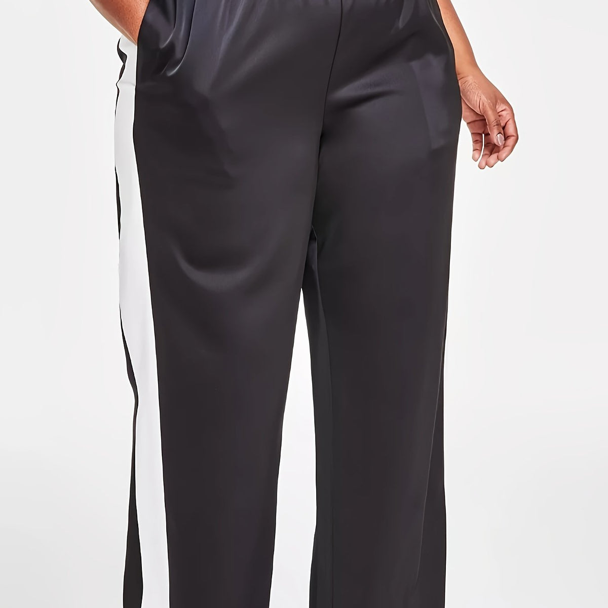  Women's Wide Leg Stripe Print Pants