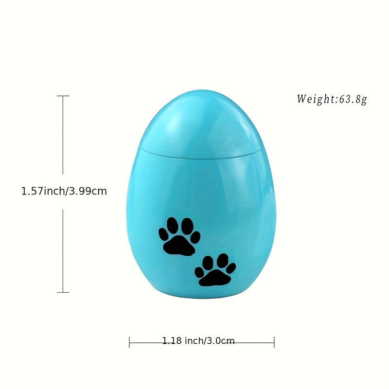 Paw Print Egg Shaped Ash Urn Necklace