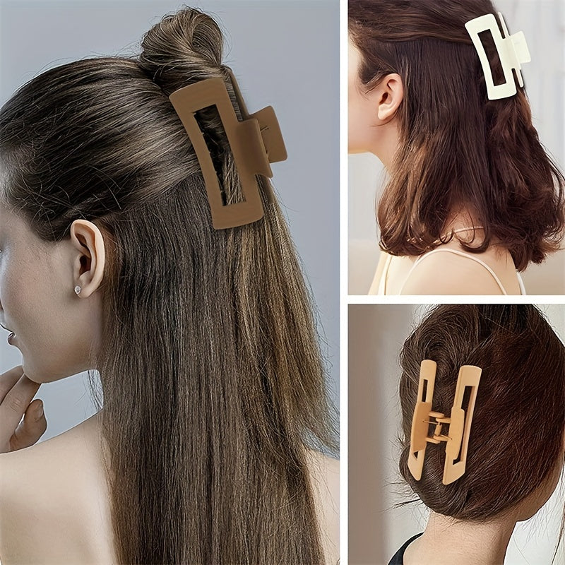 8pcs Large Rectangle Hair Claw Ponytail Holder Hair Accessories
