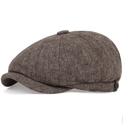 Men's Classic Newsboy Cap in Black
