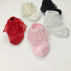 3 Pairs Baby Lace Princess Socks  Newborn Mesh Breathable Socks