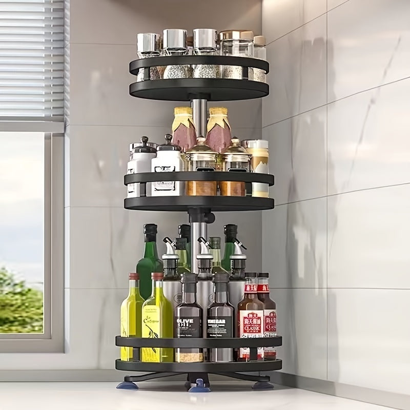Metal Rotating Spice Racks Fridge Organizers Storage Rack