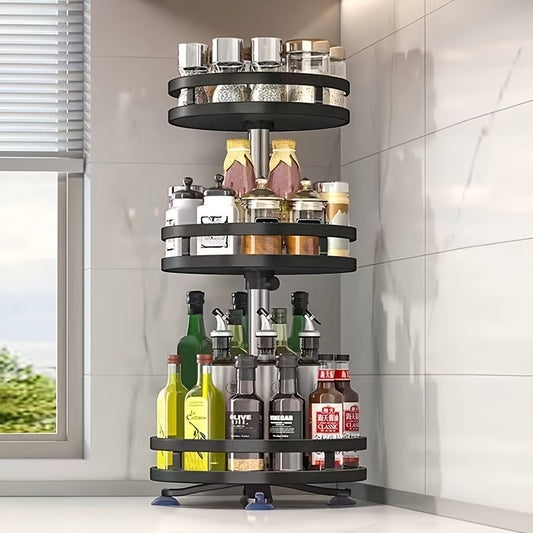 Metal Rotating Spice Racks Fridge Organizers Storage Rack