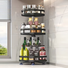 Metal Rotating Spice Racks Fridge Organizers Storage Rack