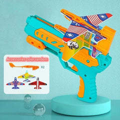 Ejection Aircraft Gun Foam Paper Glider Launcher Toy
