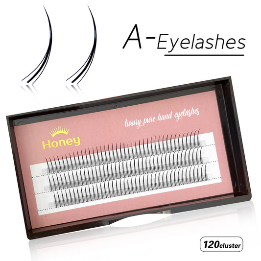 M Shape Grafted Eyelashes Natural Individual Lashes Cluster