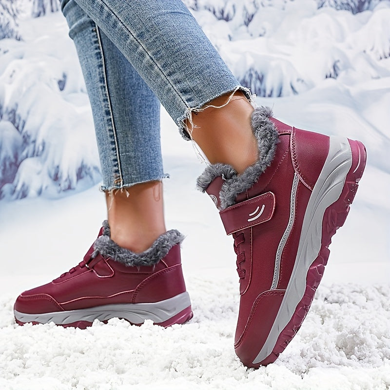 Plush Lined Thermal Snow Boots - Fall Winter Warm Shoes