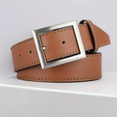Men's Square Buckle Decorative Belt for Outdoor Party Holiday Business