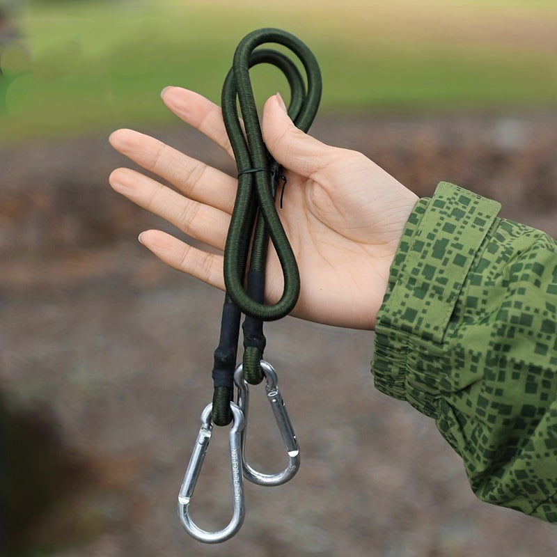 Multifunctional Elastic Rope w/ Mountaineering Hook - Camping Tent Accessory
