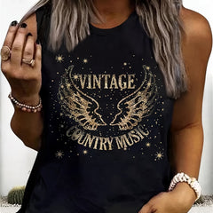 Vintage Music Tank Top Women's Clothing