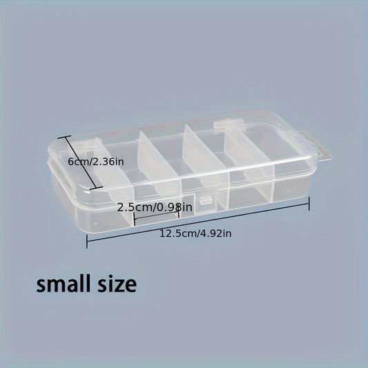 1pc 5 Compartment Transparent Storage Box Fishing Tackle Box